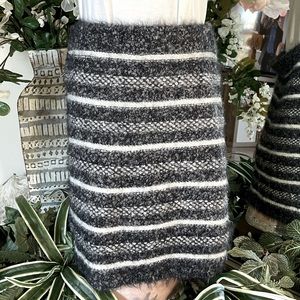 Zara Metallic Striped Skirt